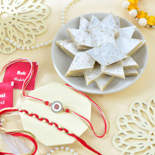 Punjab Pride Rakhi Set with Kaju Katli