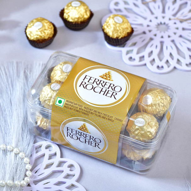 Sibling Bond Four Rakhi Set with Ferrero Rocher Chocolates