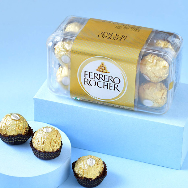 Personalized Cushion & Ferrero Rocher Rakhi Combo