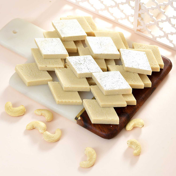 Golden Ganesha Rakhi With Kaju Katli