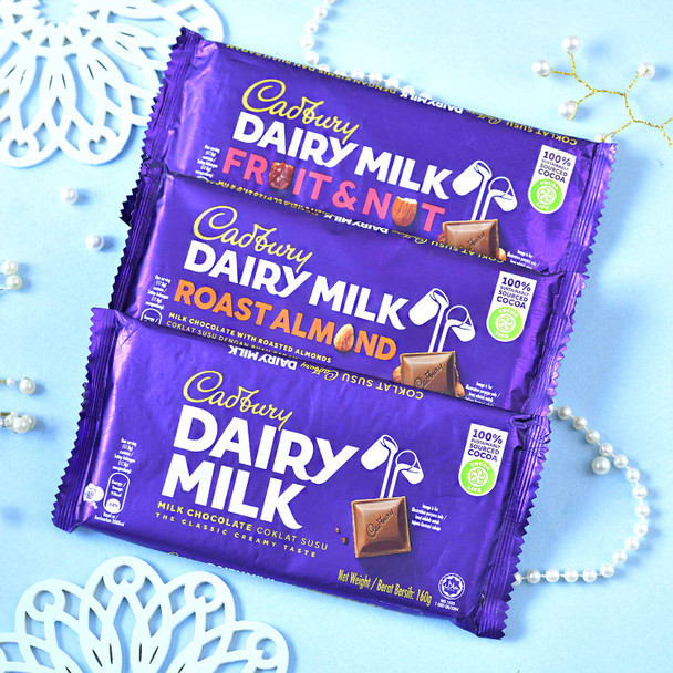 Trio Rakhi Dry Fruit and Chocolate Hamper
