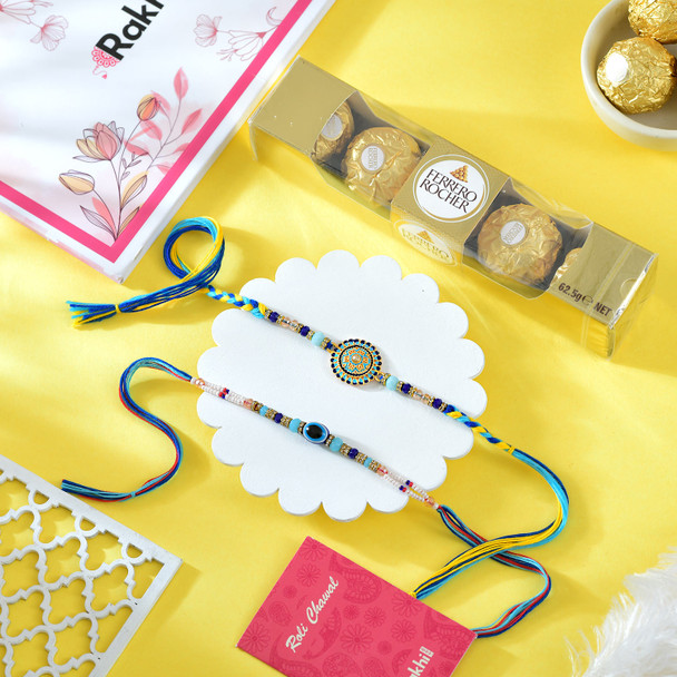 Raja Rani Rakhi With Ferrero Chocolates