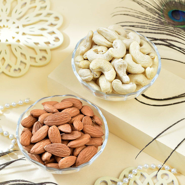Royal Two Punjabi Rakhi With Almonds & Cashews