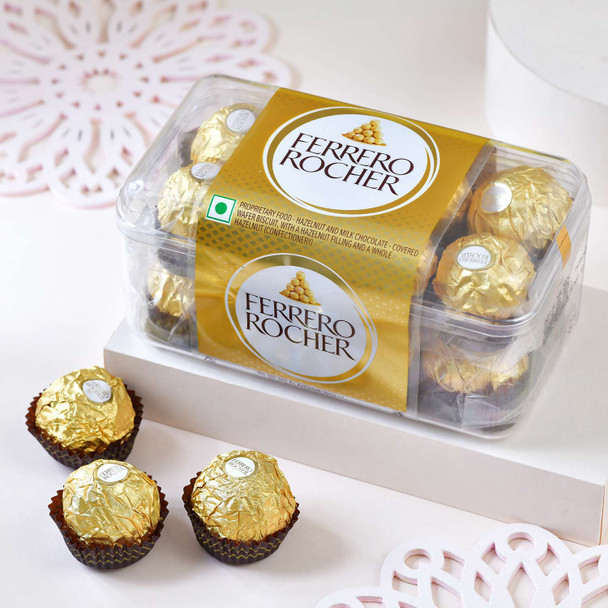 Five Classic Rudraksh Rakhi With Ferrero Rocher