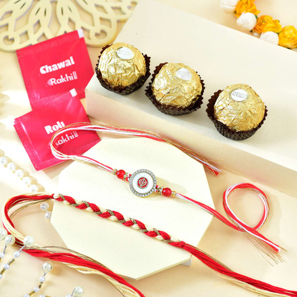 Punjab Pride Rakhi with Ferrero Rocher Delight