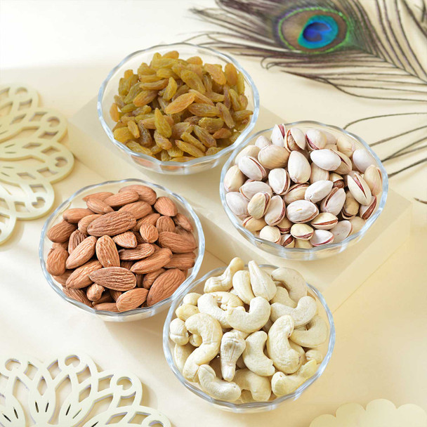 Festive 4 Rakhi Nut Hamper