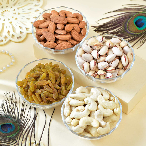 Royal Ganesha & Om Rakhi Dry Fruit Gift Pack