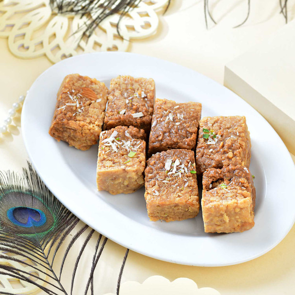 Ek Onkar And Khanda Sahib Rakhi Set With Milk Cake & Toblerone
