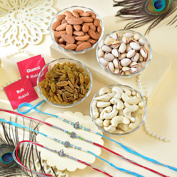 Four Divine Rakhi Dryfuits Hamper