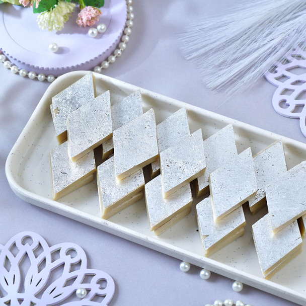 Five Vibrant Mosaic Rakhi Set with Kaju Katli