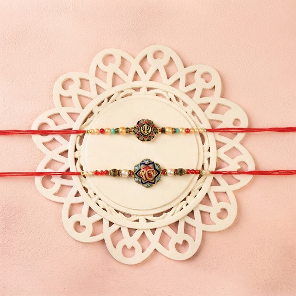 Ik Onkar and Khanda Sahib Rakhi Dry Fruit Hamper