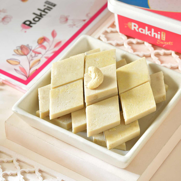 Elegant Multicolor Traditional Rakhi Set with Kaju katli