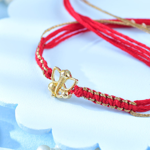 Gold Plated Shubh Ganesh Rakhi