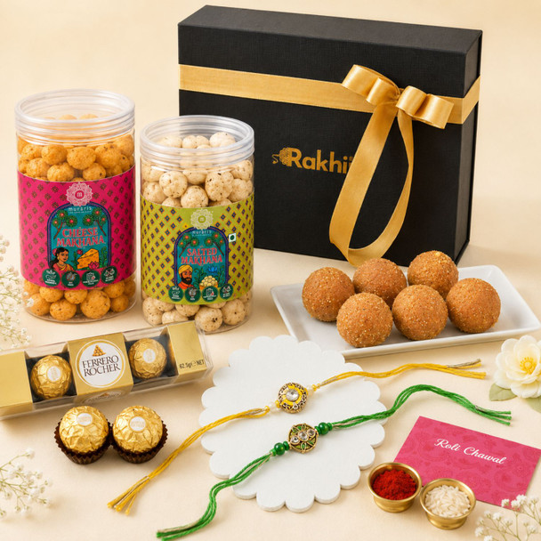 Luxury Rakhi Makhana & Chocolate Hamper