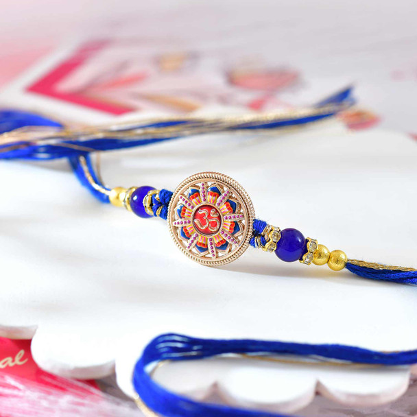 Radha Krishna Puja Thali Rakhi Gift for Bhai