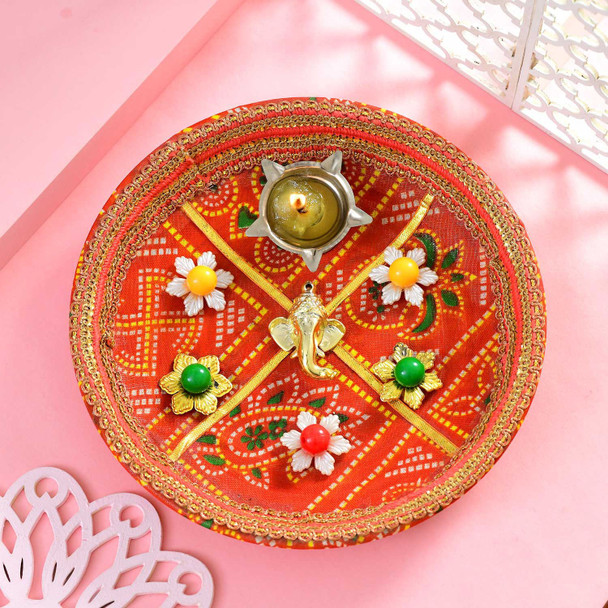 Ganesha Blessings Sweet & Dry Fruit Rakhi Hamper