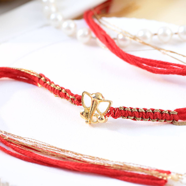 Gold Plated Shubh Ganesh Rakhi with Besan Ladoo & Rocher