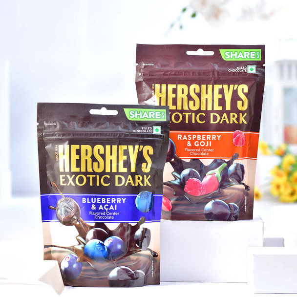 Fancy Twin Rakhi & Dark Hershey’s Treat Pack