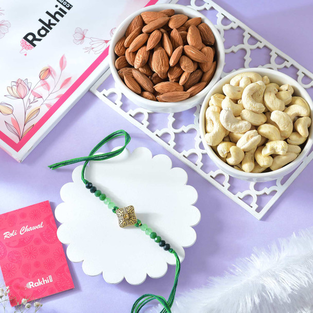 Exquisite Rakhi with Dry fruits