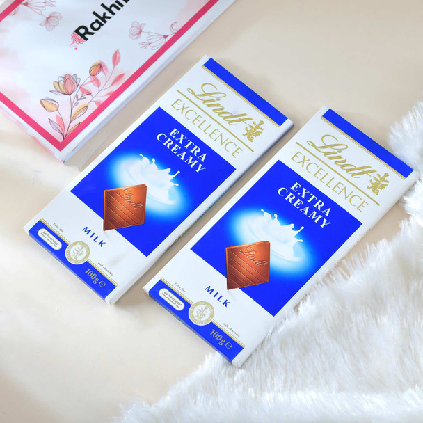 Bhai Bhabhi Rakhi with Lindt Chocolate & Almonds