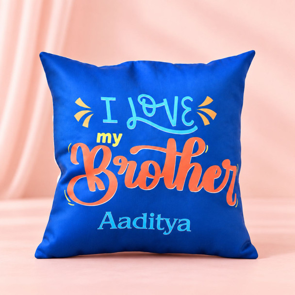 Personalized Brother Love Cushion Bhai Dooj Hamper