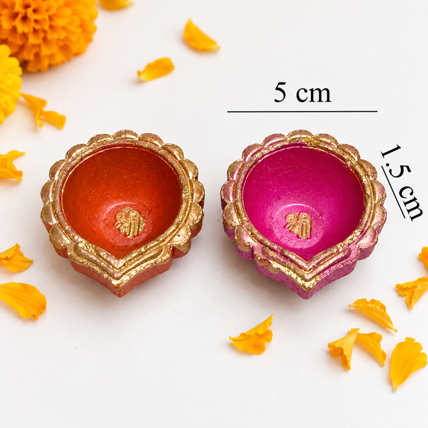 Decorative Pooja Thali With Mini Ganesha And Diyas