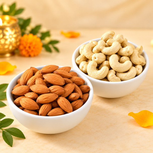 Festive Soan Papdi with Rasgulla and Nuts Diwali Gift Combo
