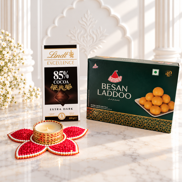 Diwali Chocolate And Sweet Hamper With Decorative Diya