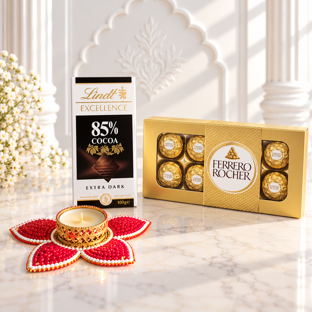 Premium Chocolates And Diya For Diwali Celebration