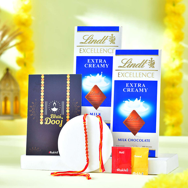 Bhaidooj Kalava with Lindt Chocolates Bars