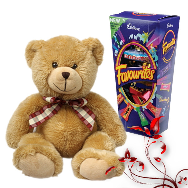 Teddy with Cadbury Favourite 300gm  - FOR AUSTRALIA