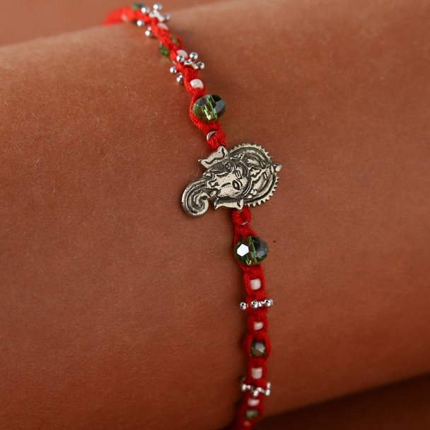 Metallic Ganesha Rakhi -For UAE