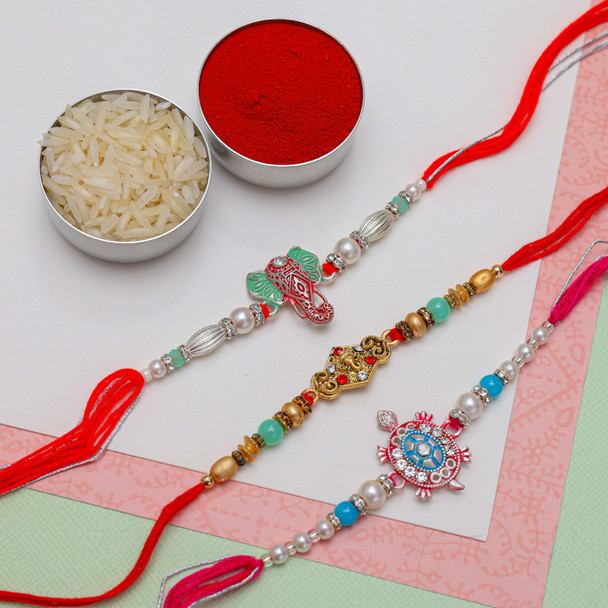 Dharmik Rakhi Set - For New Zealand