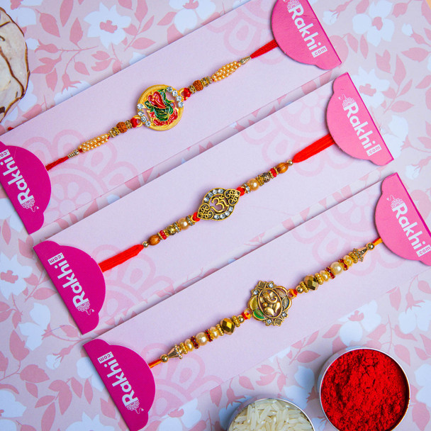 3 Devotional Rakhi Set - For Australia