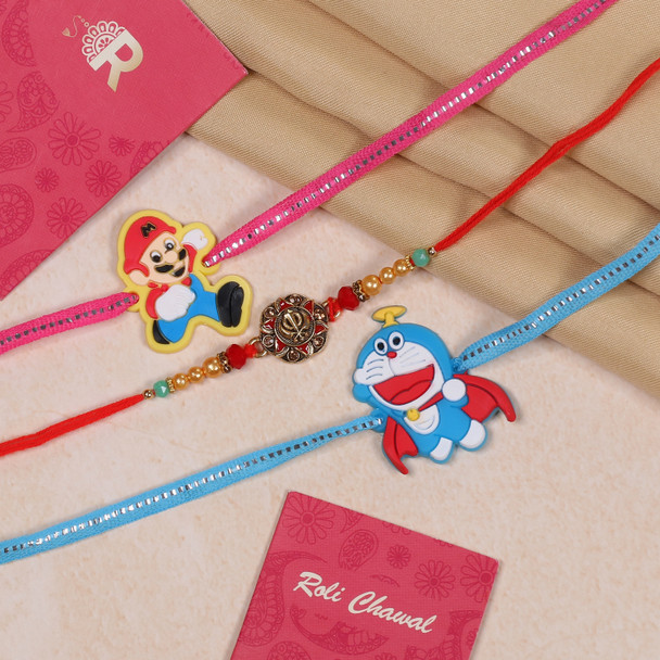 Set of 3 Enchanting Bhai Rakhi