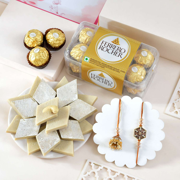 Bhaiya Bhabhi Rakhi Choco Sweet Hamper