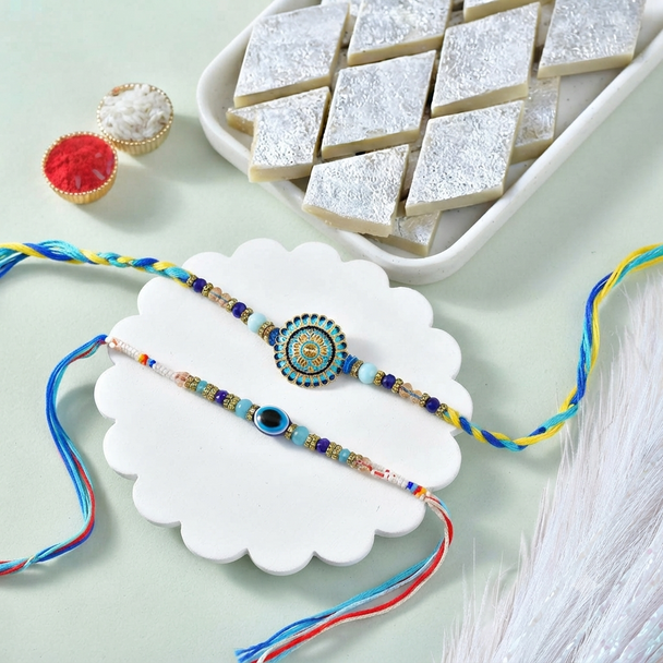 Royal Raja Rani Rakhi With Kaju Katli