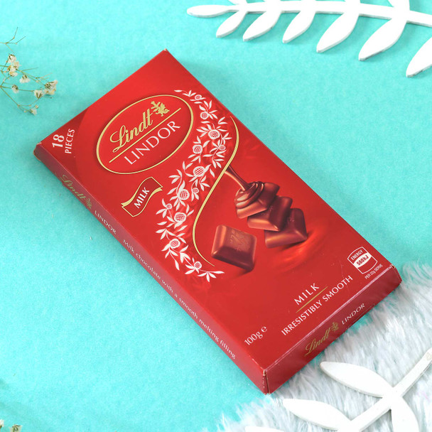 Cute Kid's Krishna Rakhi With Lindt Lindor Chocolate