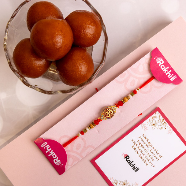 Divine Om Rakhi with Gujab Jamun -For Canada