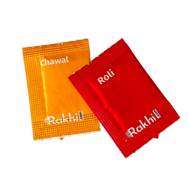 Hand Crafted Rudraksh Rakhi Pair With Sweets & Chocolates