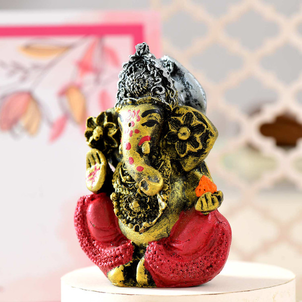 Rudraksha Rakhi With Decorated Ganesha