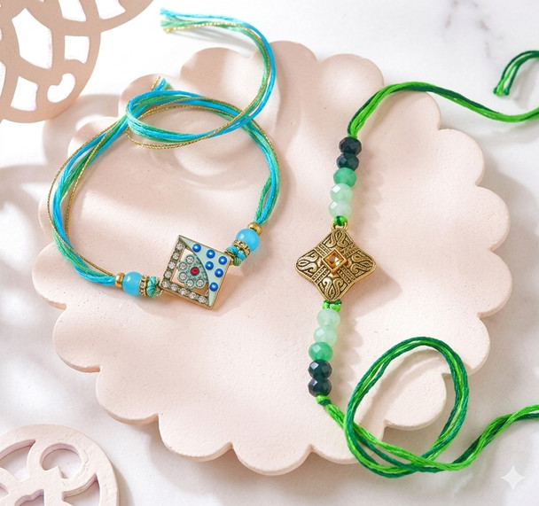 Set Of Two Designer Rakhi