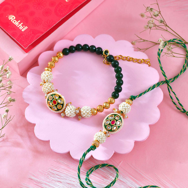 Beautiful Bhaiya Bhabhi Rakhi Pair