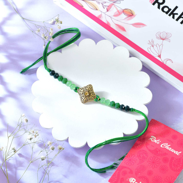 Golden Mantra Rakhi - For UK