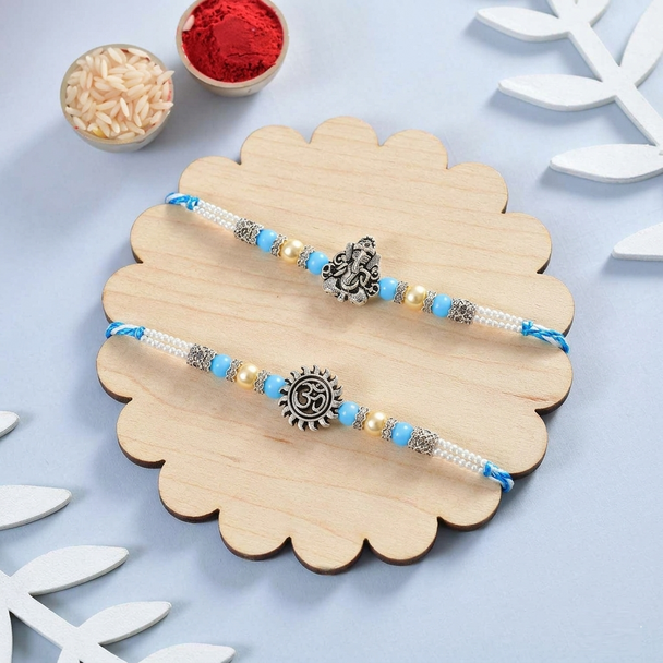 Religious "Ganesha" & "Suriya Dev" Rakhi