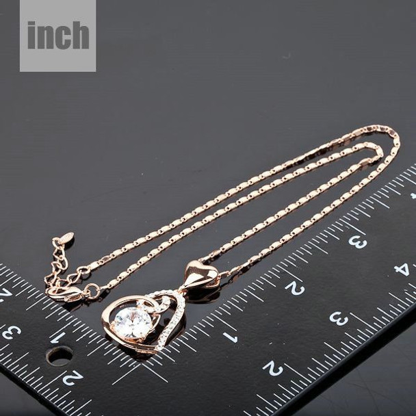 Buy Rose Gold Stellux Crystals Heart Pendant Online to Australia