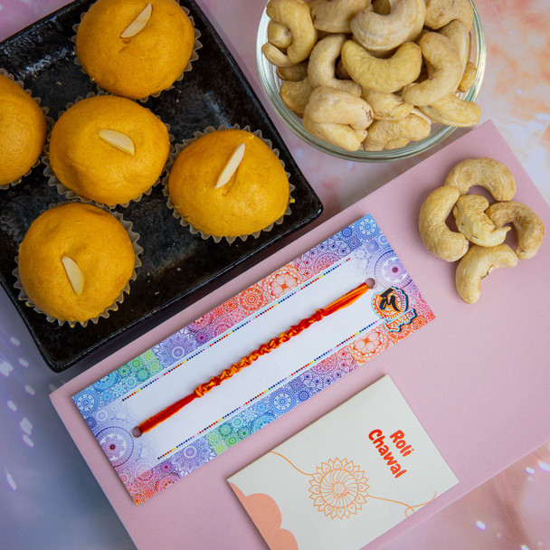 Bhaidooj Raksha Sutra with Laddu and Dryfruit