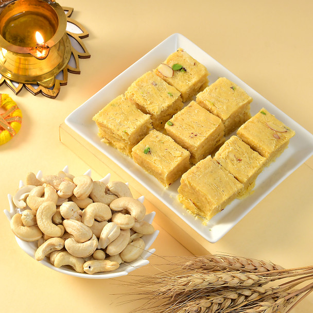 Pavitra Dhaga with Cashew, Soan Papdi & Pooja Thali