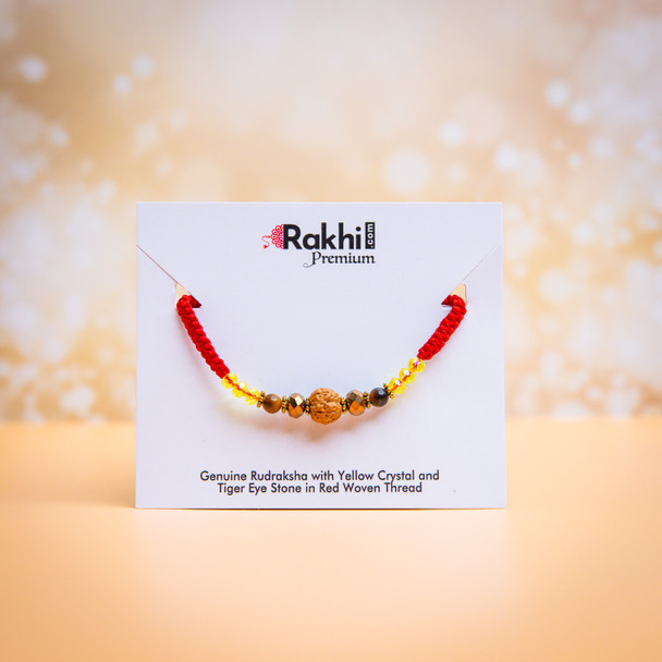 Rudraksha Rakhi with Gourmet Hamper