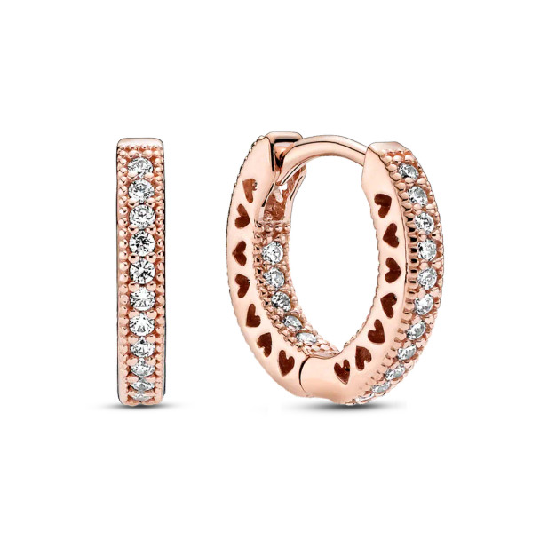 Rose gold plated silver Small hoop earrings